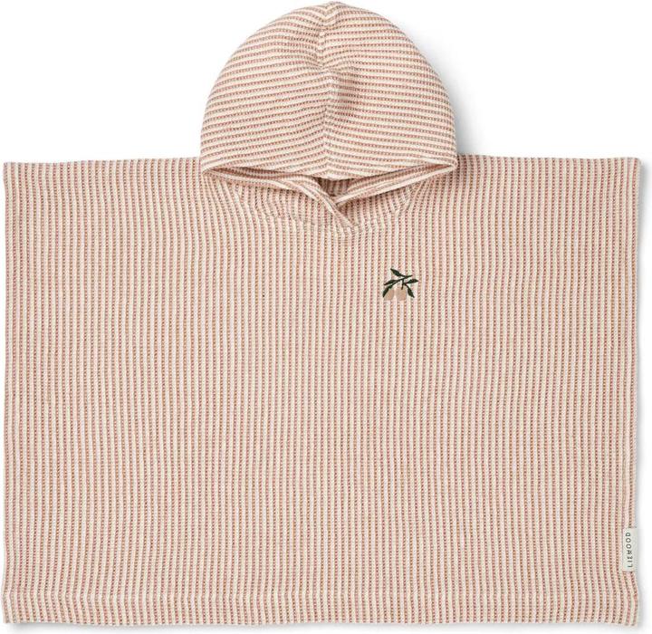 Liewood Kinder Bade Poncho Paco gestreift Tuscany Rose