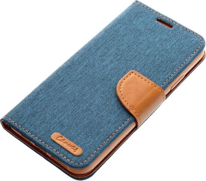 Produktbild OEM Back panel cover CANVAS Book case for SAMSUNG S23 Ultra navy blue (Samsung Galaxy S23 Ultra)