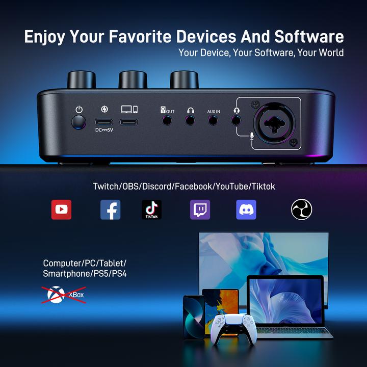 Produktbild Maono G1 NEO Gaming Audio Mixer (USB-C)
