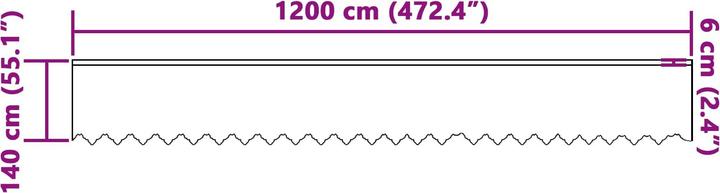 Produktbild vidaXL Lichtfilternde Vorhänge (1200 x 140 cm)