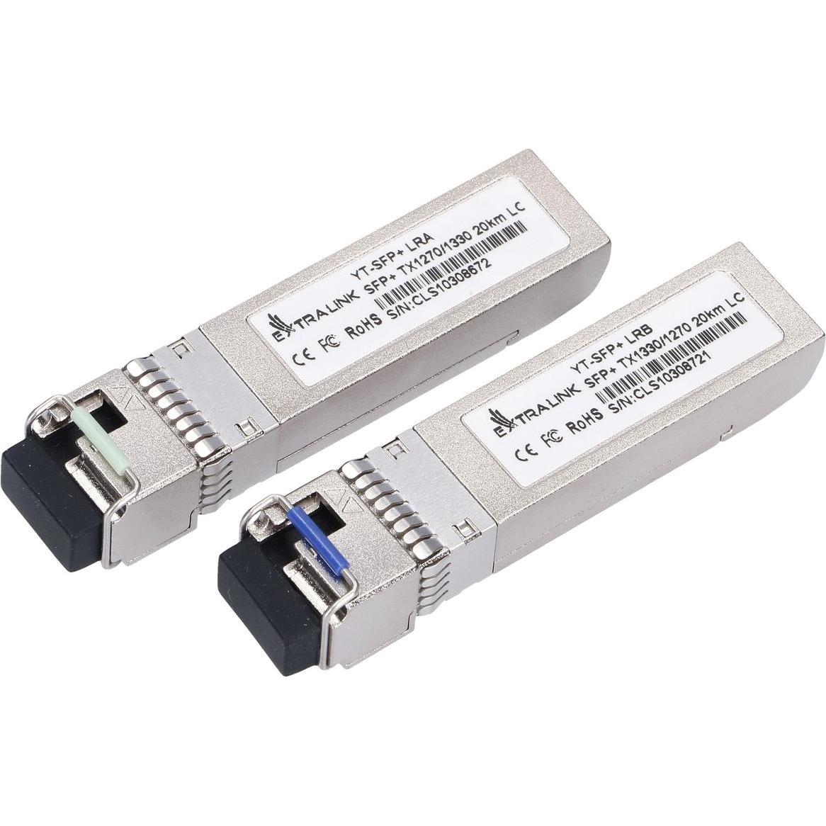 Extralink SFP+ 10G WDM 1270/1330 nm SM 20 km Paar für HP/Aruba, Transceiver