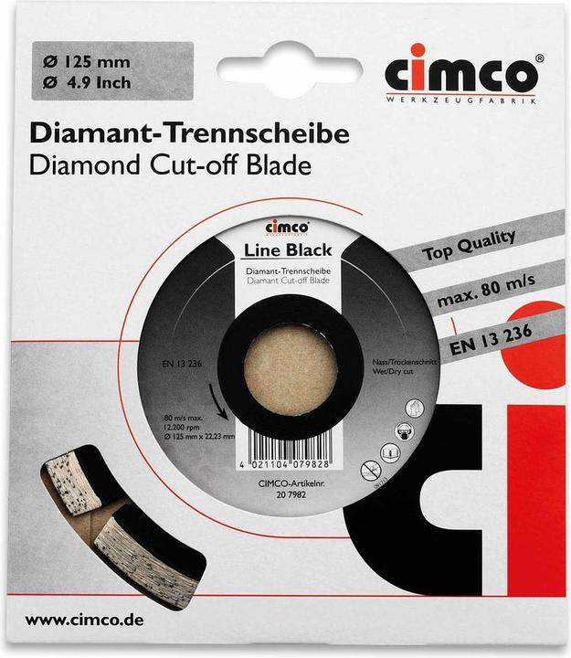 Produktbild Cimco Diamant-Trennscheibe, Abrasiv 115
