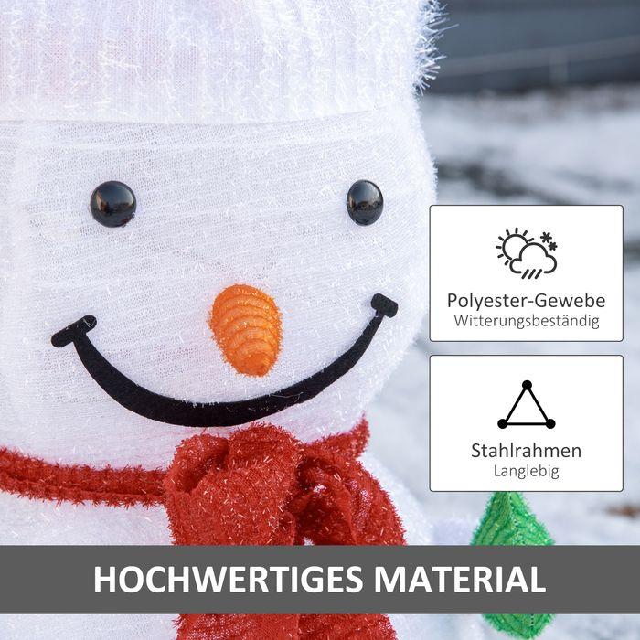 Actual product image Swisshandel24 Christmas decoration snowman with LED lights model garden yard decoration foldable weatherproof poly