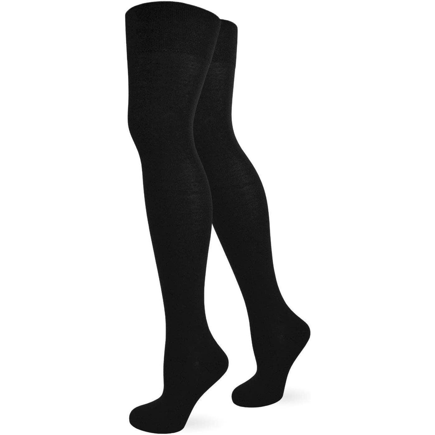 Normani, Unisex, Socken, Overknees einfarbig, Schwarz, (Einzelpack, 36, 41)
