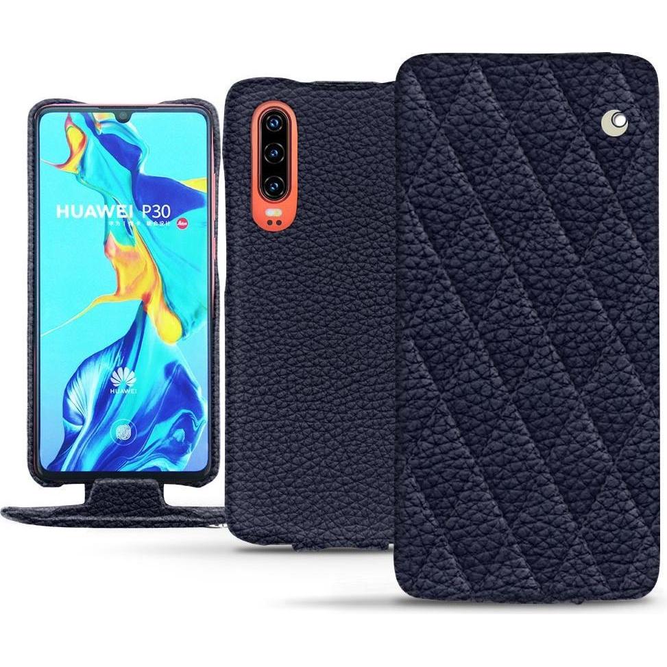 Noreve Lederschutzhülle vertikal (Huawei P30), Smartphone Hülle, Violett