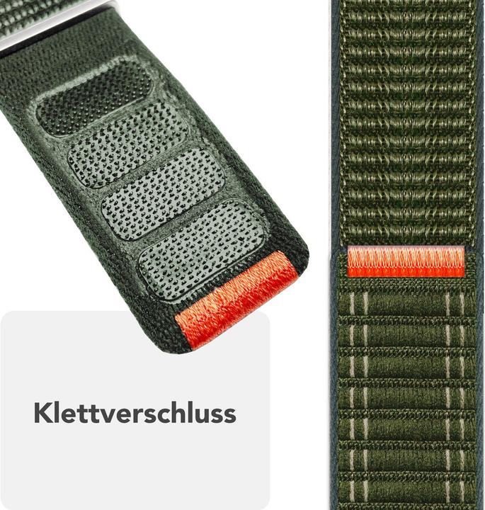 Produktbild Nalia Evolv Nylon-Armband Klettverschluss für Apple Watch, Sportarmband - Weich, Leicht & Atmungsaktiv (Nylon)