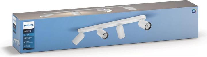 Immagine prodotto Philips myLiving 5058431PN, Faretto per illuminazione di superficie, GU10, 4 lampadine, LED (GU10)