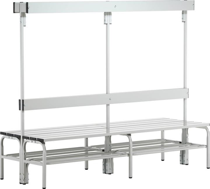 Actual product image Sypro Changing room bench for wet rooms with backrest, double-sided (40 cm, 28 cm)