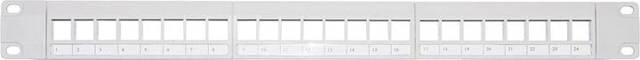 Produktbild leeres Patchpanel Farbe grau 24