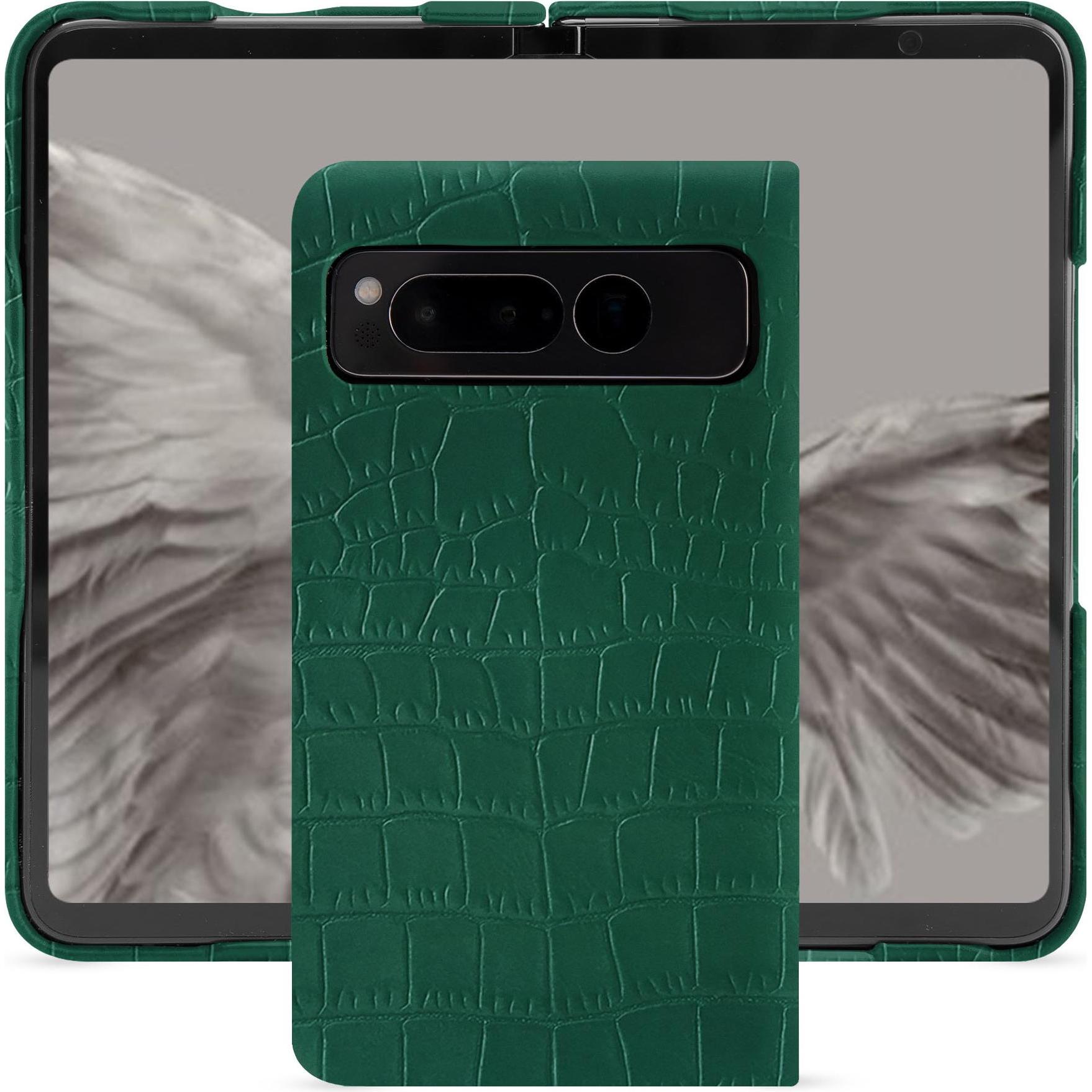 Noreve Lederschutzhülle Google Pixel Fold (Google Pixel Fold), Smartphone Hülle, Grün