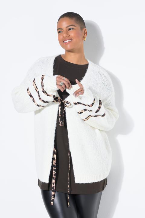 Immagine prodotto Studio Untold Cardigan dal taglio oversize con fiocco leopardato (42, 44)