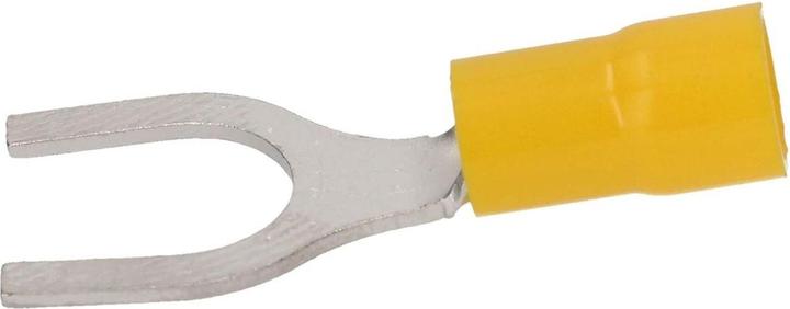 Actual product image Kalitec 100 pieces Cembre GF-U10 fork cable lugs insulated U10 yellow I Industrial quality