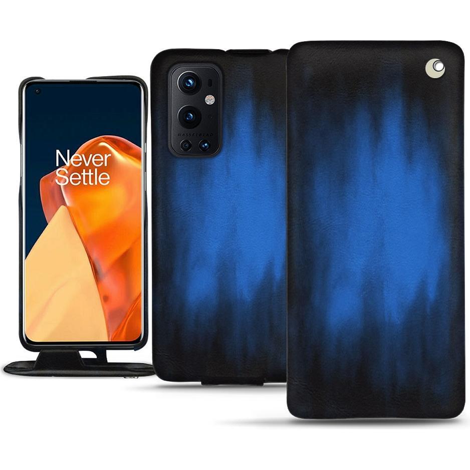 Noreve Lederschutzhülle vertikal (OnePlus 9 Pro), Smartphone Hülle, Blau