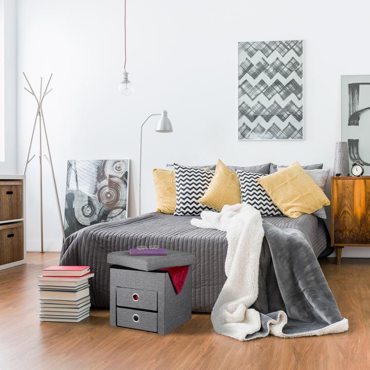 Image du produit Relaxdays Pouf de rangement