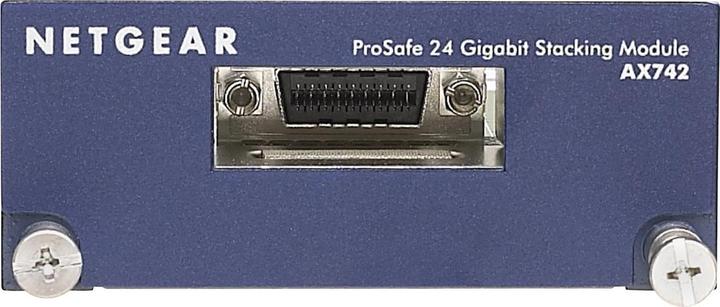 Actual product image Netgear AX742, two 24 Gigabit Ethernet XFP adapter modules (Switch module)