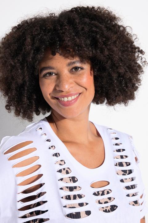 Produktbild Angel of Style T-Shirt, Komfort Fit, Schlitze, Leo-Schriftzug (56)