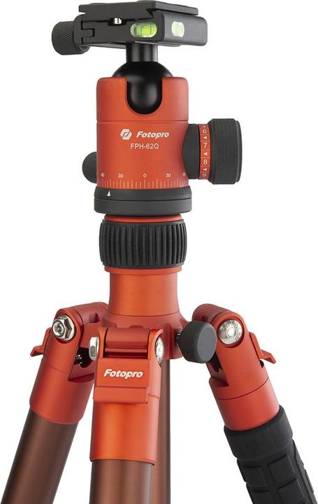 Actual product image Fotopro Tripod Tripod X-go Predator with ball head FPH-62Q - orange brown (Metal)