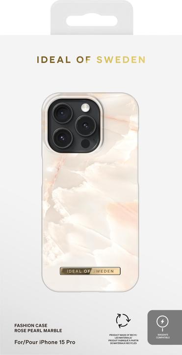 Produktbild iDeal Of Sweden Kunststoff Back Cover Rose Pearl Marble Apple iPhone 15 Pro (Apple iPhone 15 Pro)