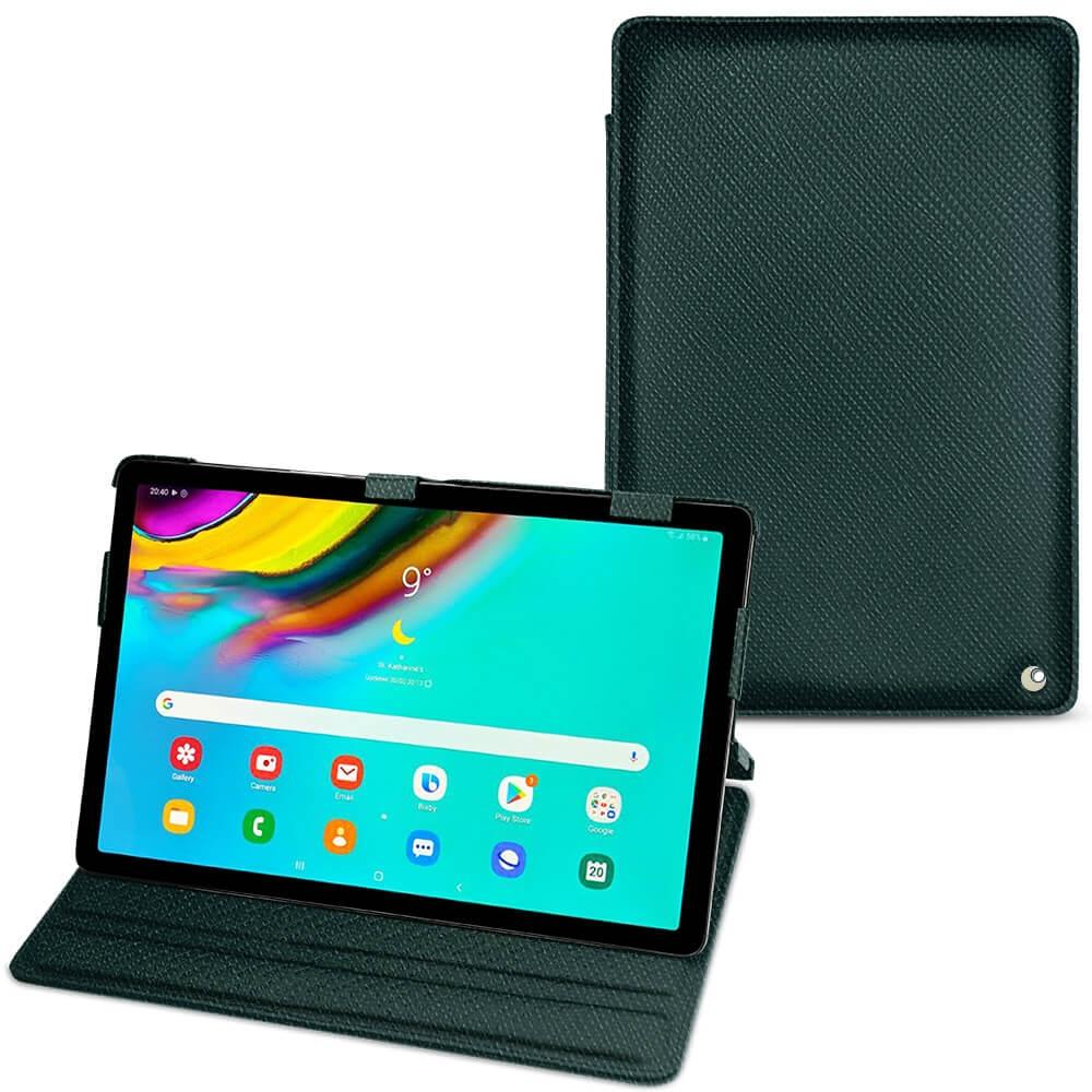 Noreve Lederschutzhülle horizontal (Galaxy Tab S5e), Tablet Hülle, Grün