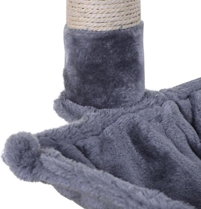 Produktbild PawHut Katzenbaum mit Sisalsäulen (70 cm, Grau)