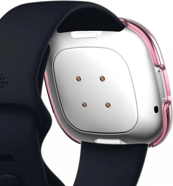 Actual product image Cover-Discount Fitbit Versa 3 / Sense - Glitter Rhinestone Protection Case pink