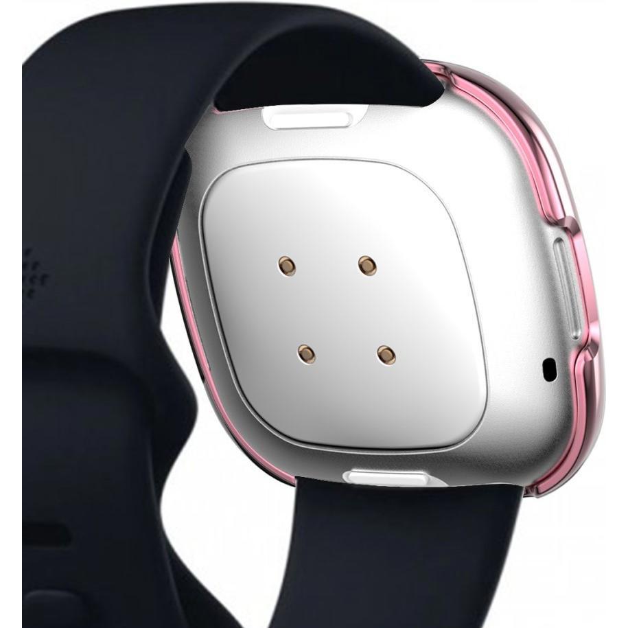 Thumbnail - Cover-Discount Fitbit Versa 3 / Sense - Glitzer Strass Schutz Case rosa, Smartwatch Zubehör, Rosa