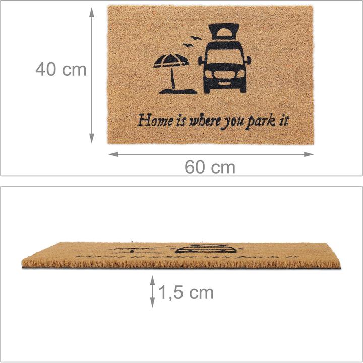 Produktbild Relaxdays Fussmatte (60 x 40 x 1.5 cm)