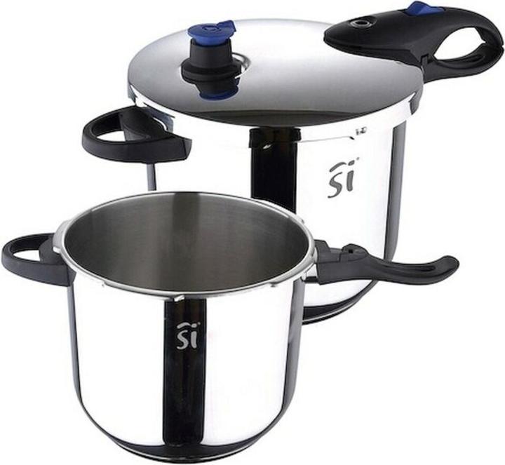 Produktbild Bergner Schnellkochtopf-Set San Ignacio Ø 22 cm 4 L 5,5 L (3 Stück) (22 cm, Pfannenset + Topfset, Edelstahl)