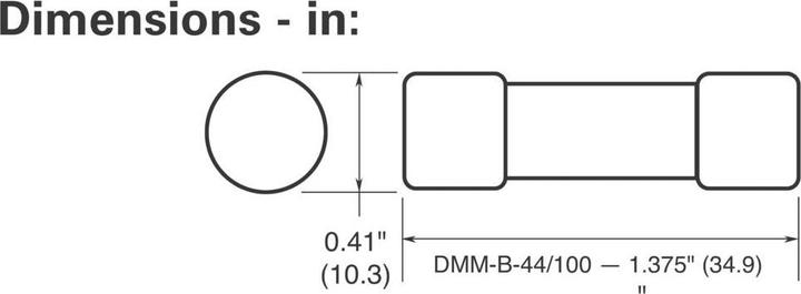 Produktbild Beha Amprobe 943121 Bussmann DMM-B-44/100 Ersatzsicherung Passend fuer (0.44 A)