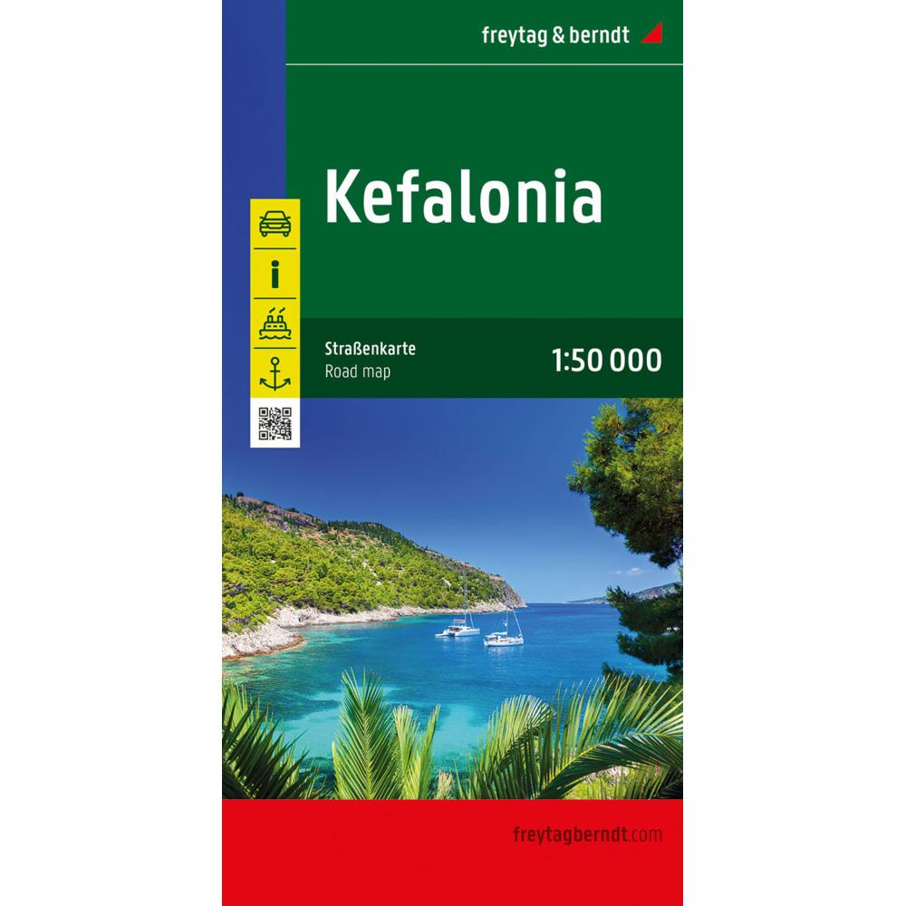 Kefalonia, Strassenkte 1:50.000, fr&b, Landkarte