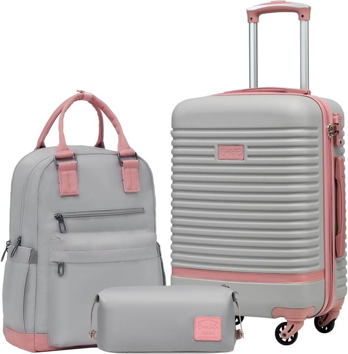 Image du produit Coolife Reisekoffer mit Reiserucksack und Kulturbeutel