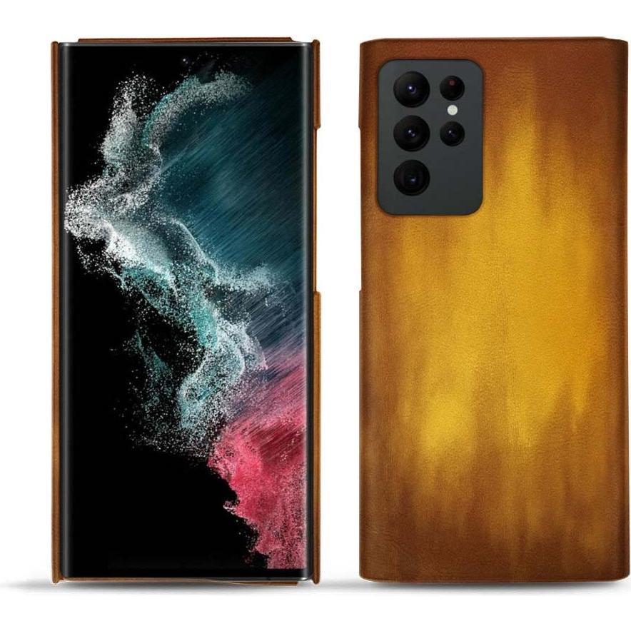 Noreve Lederschutzhülle (Samsung Galaxy S22 Ultra), Smartphone Hülle, Gold