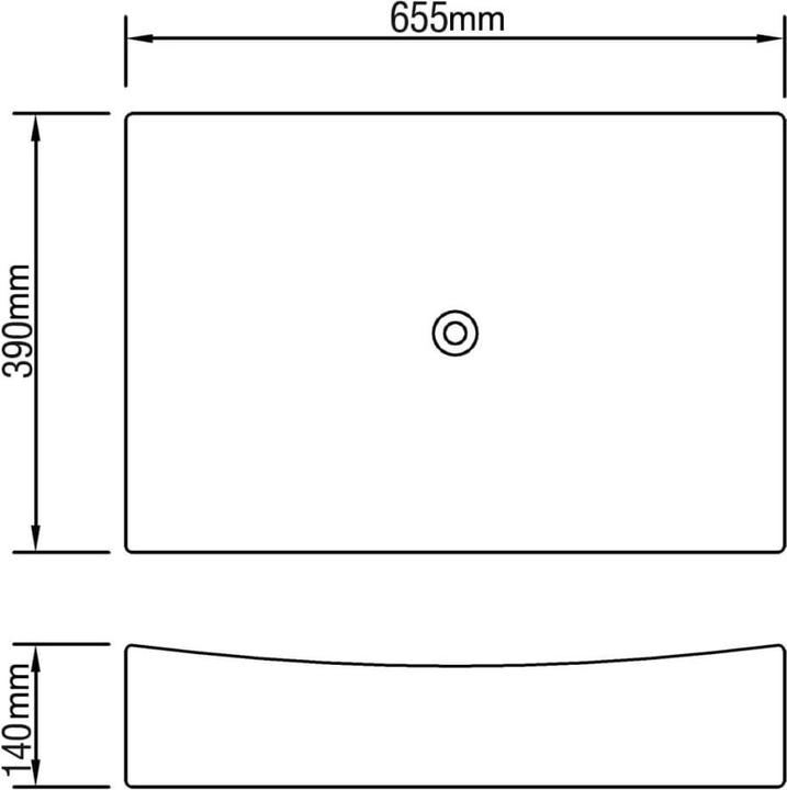 Actual product image vidaXL Waschtisch (390 mm, 655 mm)