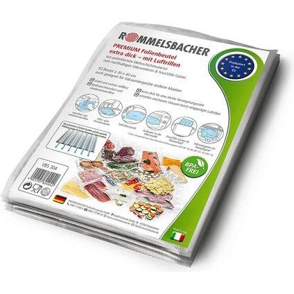 Rommelsbacher Folienbeutel VBS 304, Lebensmittelverpackung, Transparent