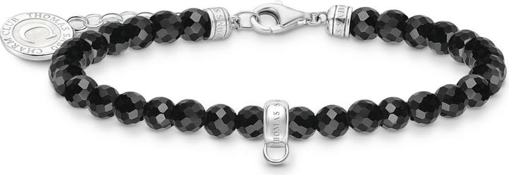 Immagine prodotto Thomas Sabo Bracciale con ciondoli in argento nero (19 cm, Smalto a freddo, Argento 925)