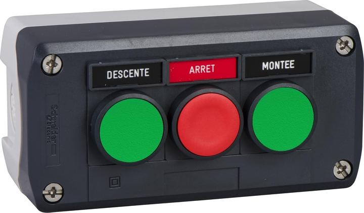 Produktbild Schneider Electric Gehäuse mit 3 Drucktasten französisch