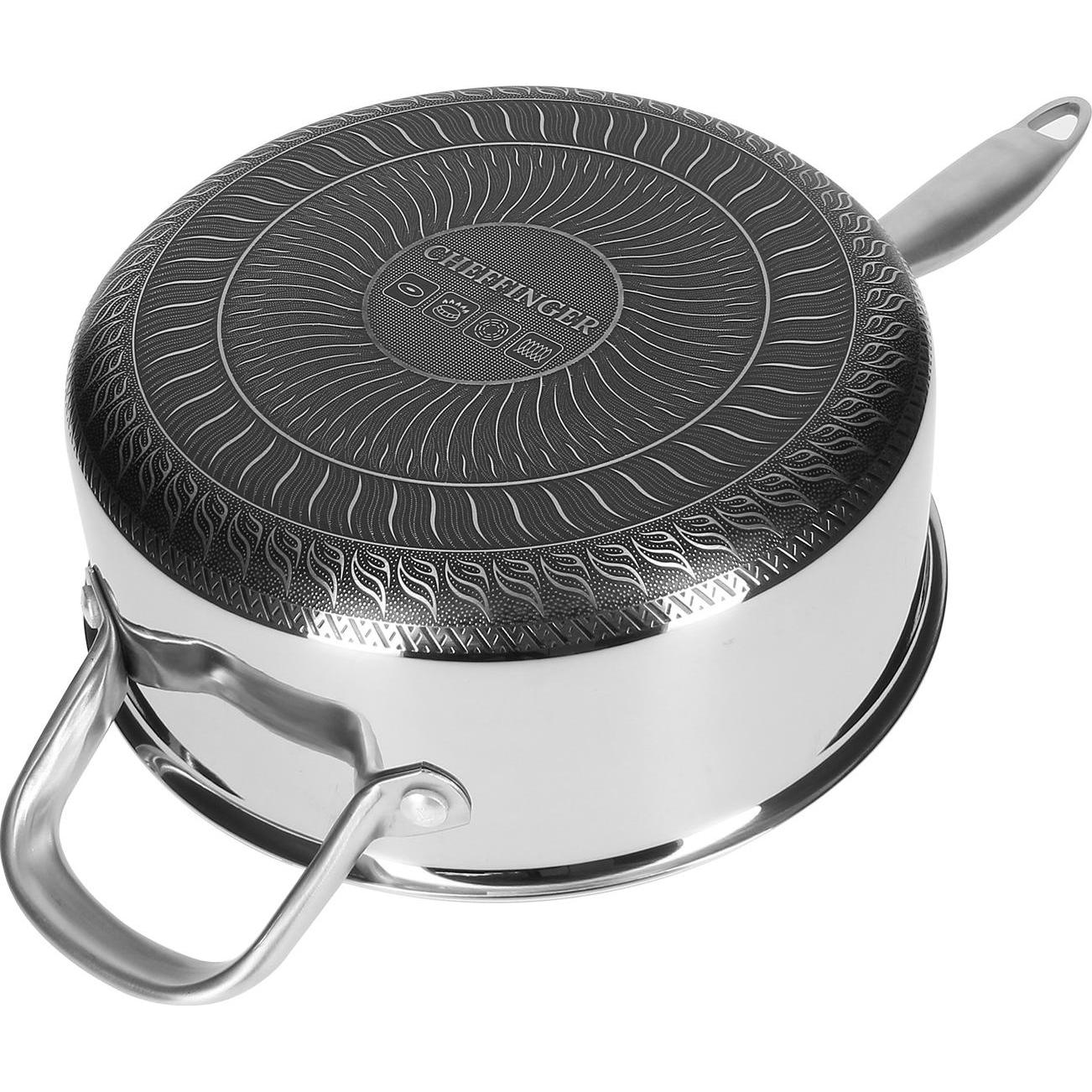 Thumbnail - Cheffinger Saucentopf 20 cm - Edelstahl, Pfanne + Kochtopf, Grau