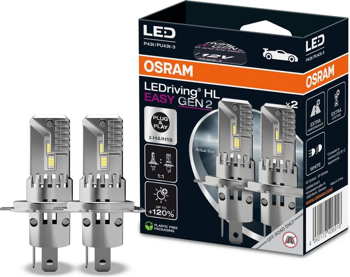 Actual product image Osram LEDriving HL Easy Gen. 2 2x (H4)