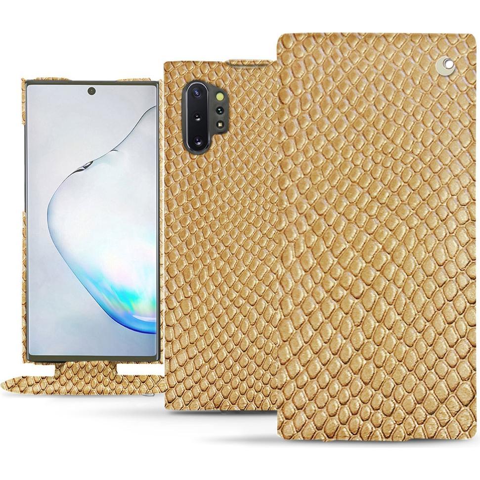 Noreve Lederschutzhülle vertikal (Samsung Galaxy Note 10+), Smartphone Hülle, Beige