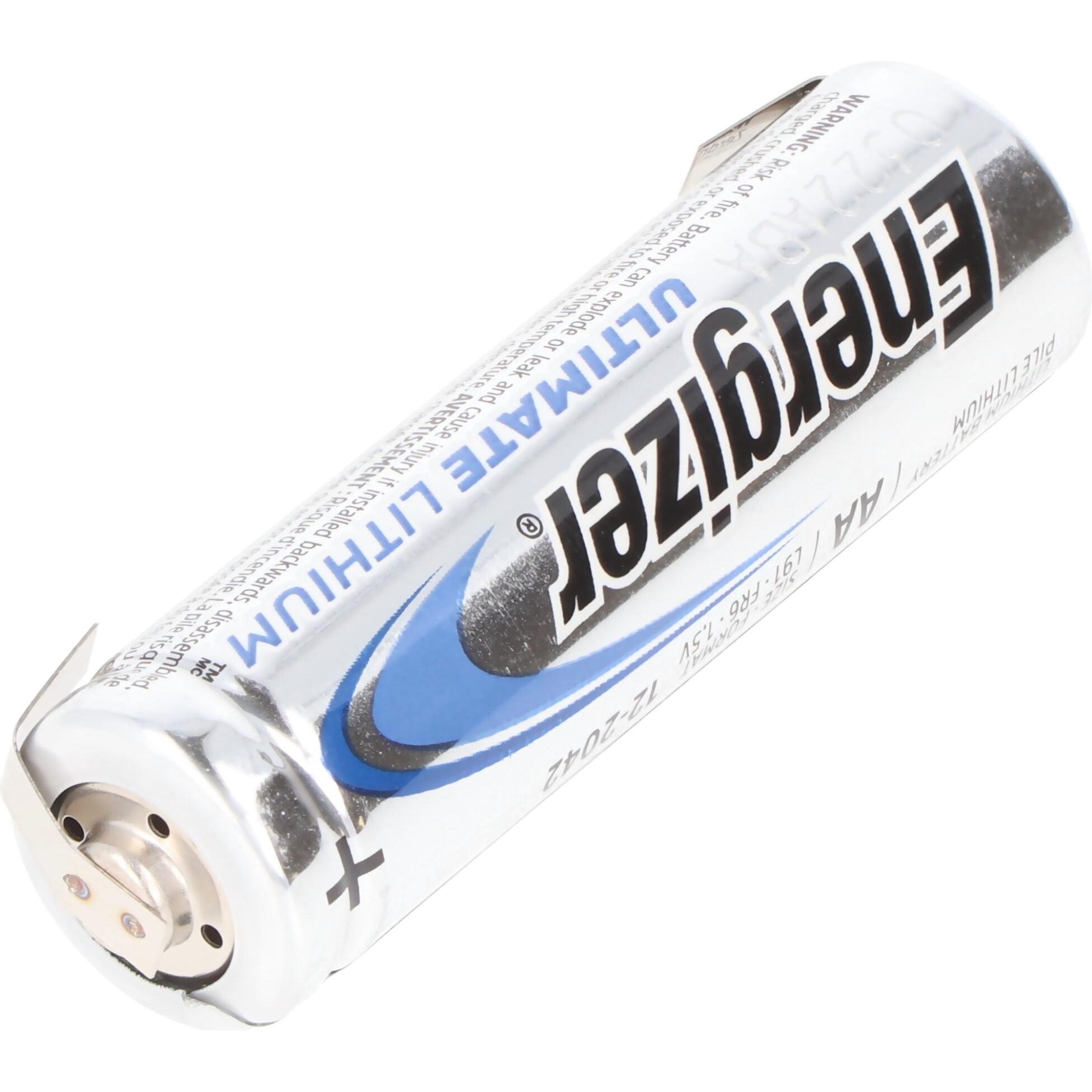 Thumbnail - Energizer Ultimate Lithium L91 Mignon 1,5V mit Lötfahnen U-Form (AA, 3000 mAh), Batterien + Akkus