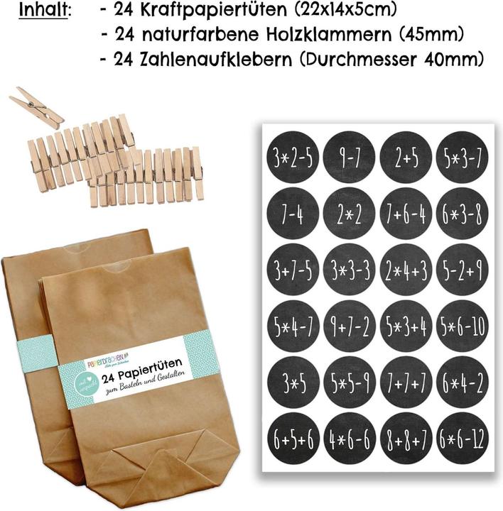 Actual product image Papierdrachen Bag Set with Clips