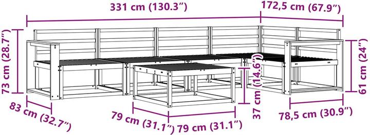 Produktbild vidaXL Gartenmöbel Set