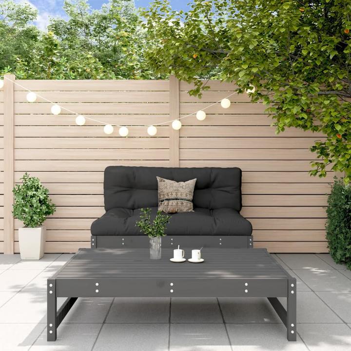 Immagine prodotto vidaXL 2-tlg. Garten-Lounge-Set mit Kissen Grau Massivholz