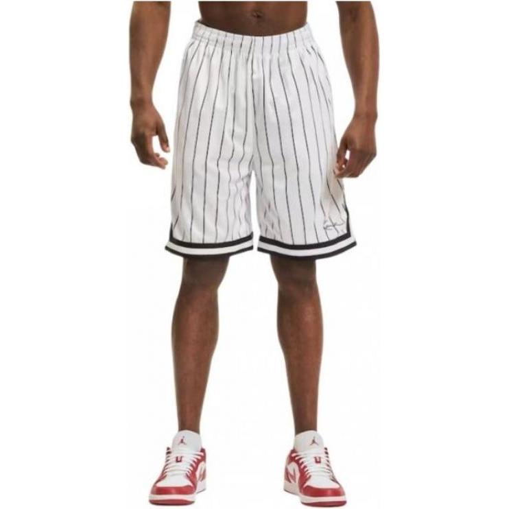 Karl Kani, Pantaloncini, Kleine Signature-Shorts aus Nadelstreifen-Netzstoff, (L)