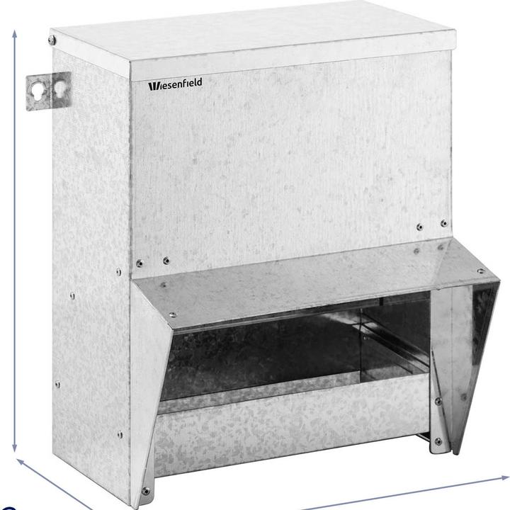 Immagine prodotto Wiesenfield Mangiatoia per galline, polli e pulcini automatica - Sistema antispreco e antitopo - 5 kg