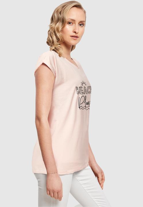 Produktbild Merchcode Ladies Beach Please Extended Shoulder Tee - 112615 (4XL)