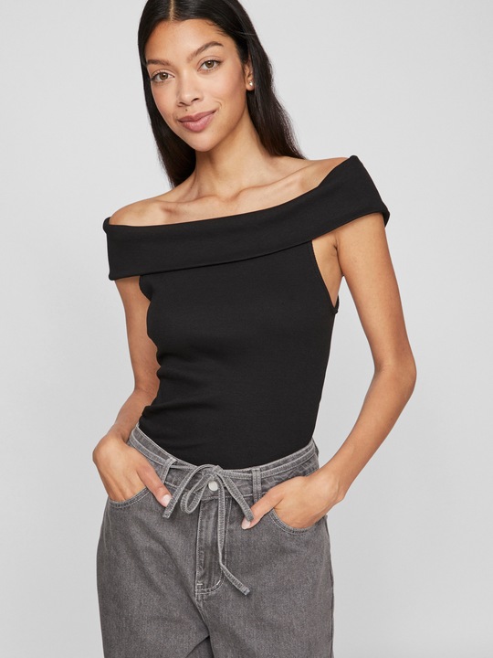 Actual product image Vila Ribbed off-shoulder top (XL)