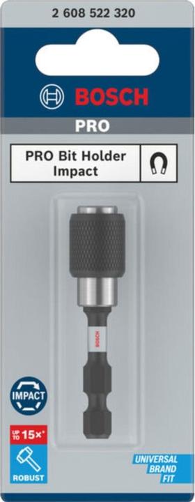 Produktbild Bosch Professional Zubehör PRO Quick Change Bit Holder Impact, 60 mm (Bit-Halter)