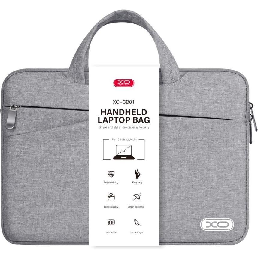 xO Laptop-Tasche CB01 13â€oe grau (13"), Notebooktasche, Grau