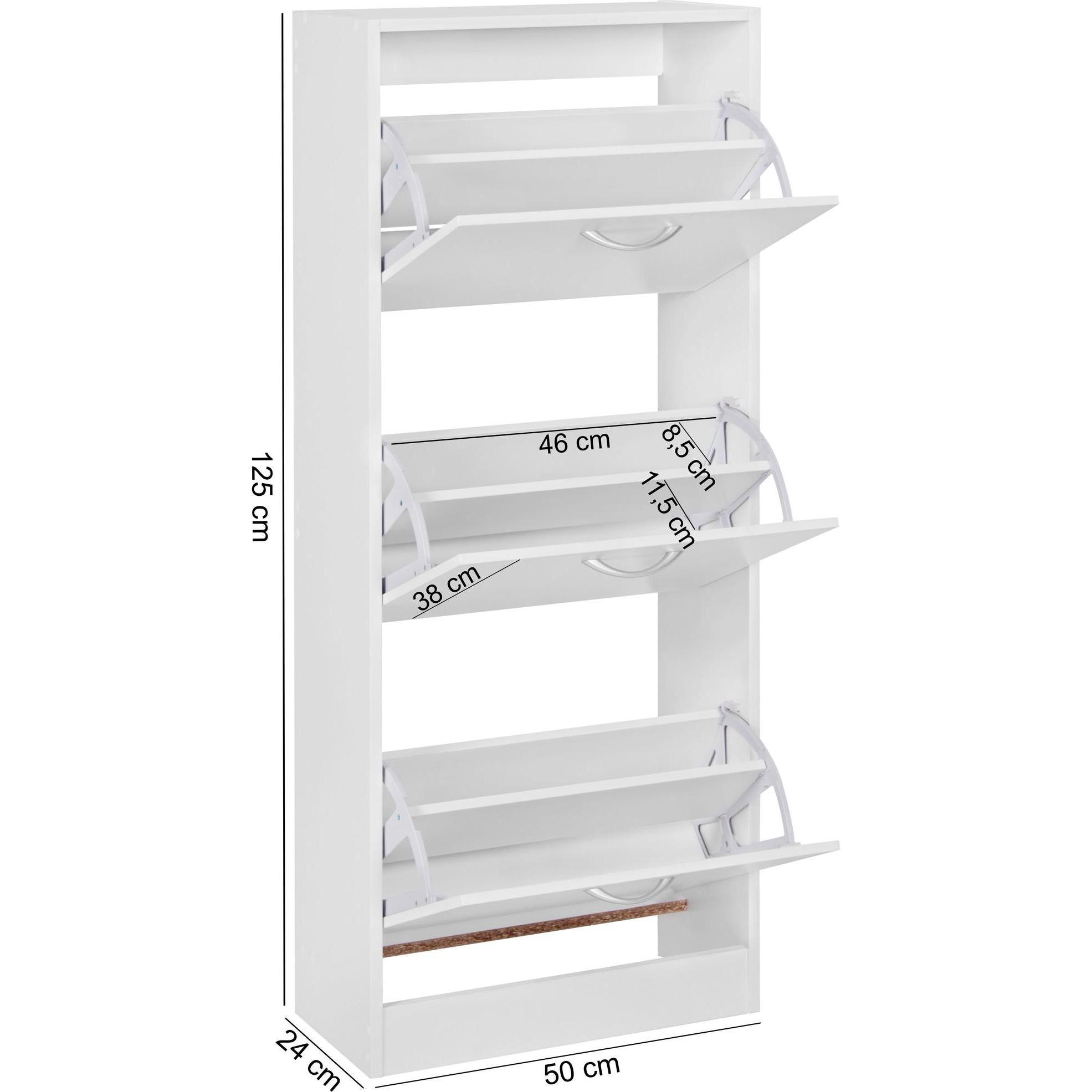 Thumbnail - FineBuy, Schuhschrank, Emily (50 x 24 x 125 cm)